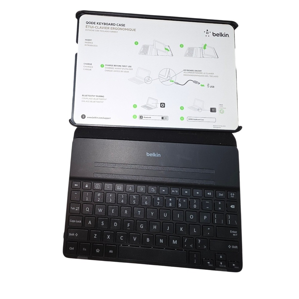 Belkin QODE Form Fit Keyboard Case Kindle Fire HD 8.9 Blacktop F5L165qttBLK